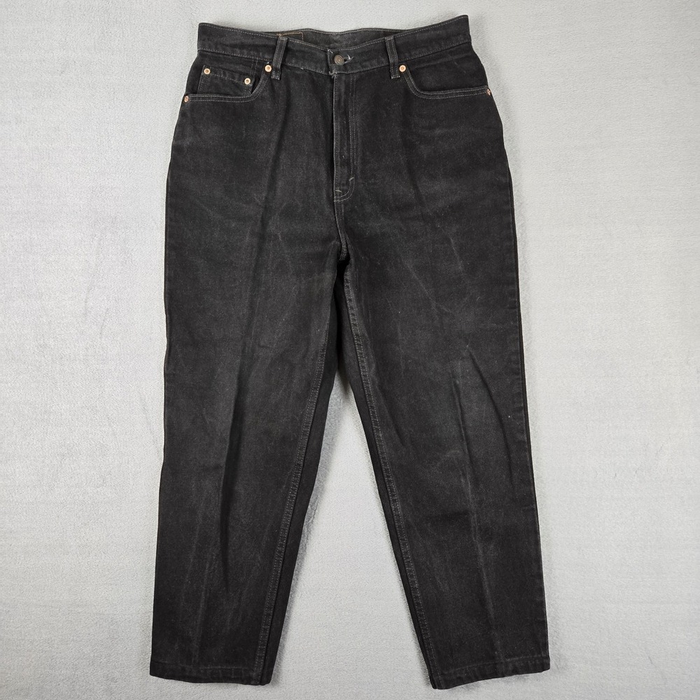 VINTAGE Levis 512 Jeans Slim Fit Tapered Leg Jeans Womens 16 Reg Black USA Made‎
